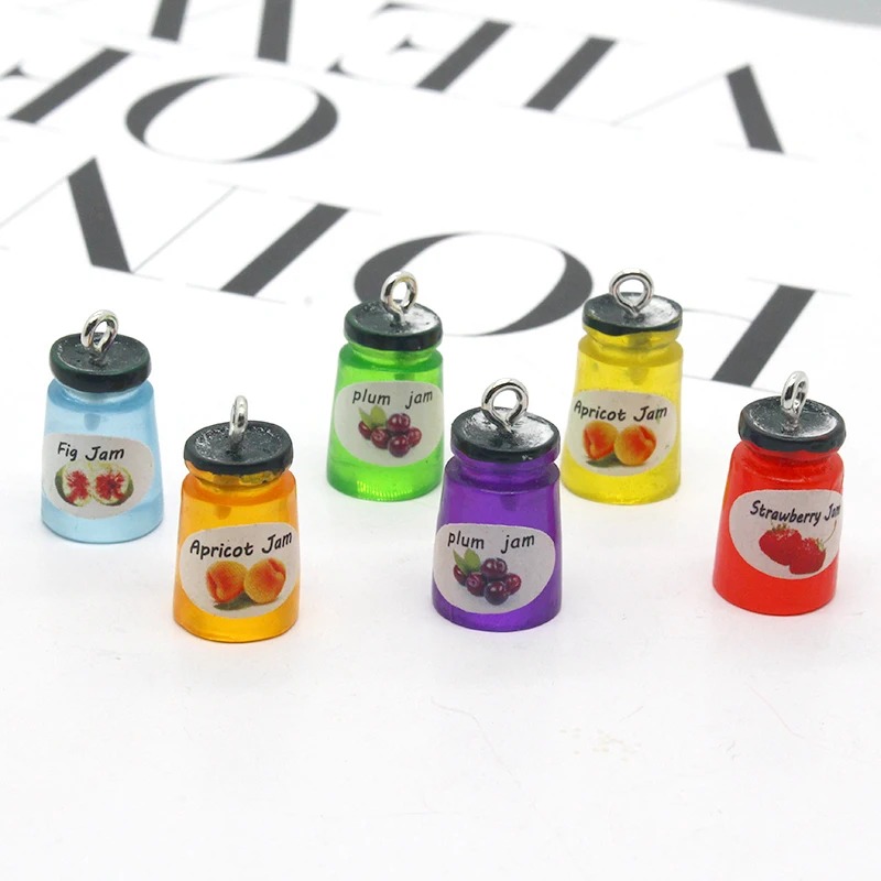 Resin Art Handmade - 10pcs/pack Strawberry Apple Fruit Jam Resin