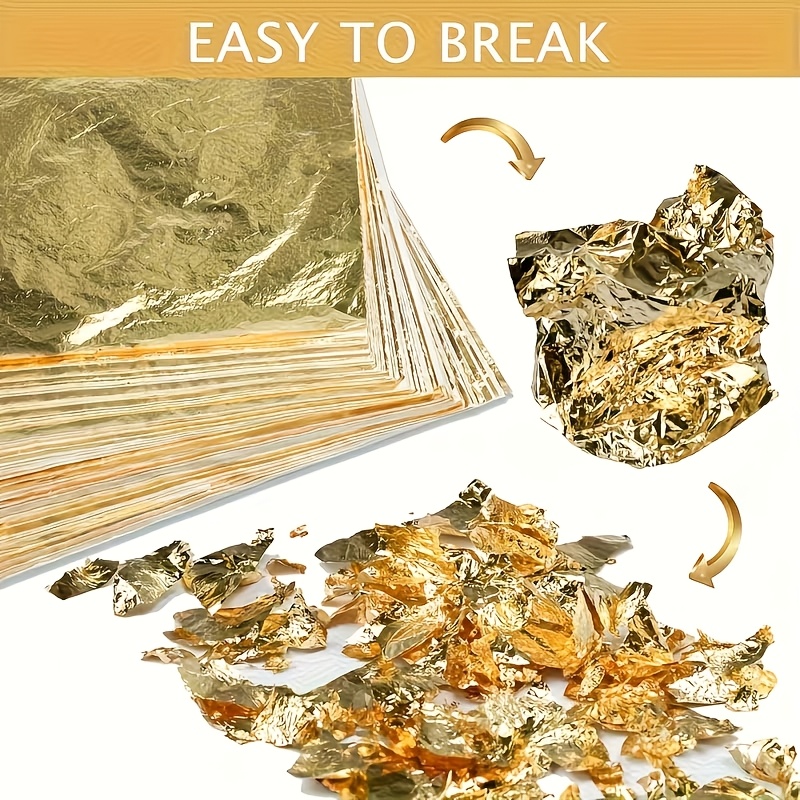 Resin Art For Anniversary Gift - Set of 100Pcs Imitation Gold Foil