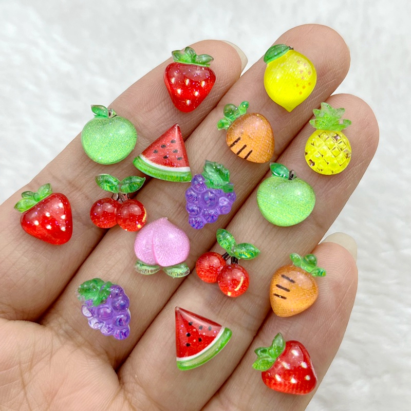 Resin Art Handmade - 50Pcs New Cute 7-11mm Mini Strawberry,