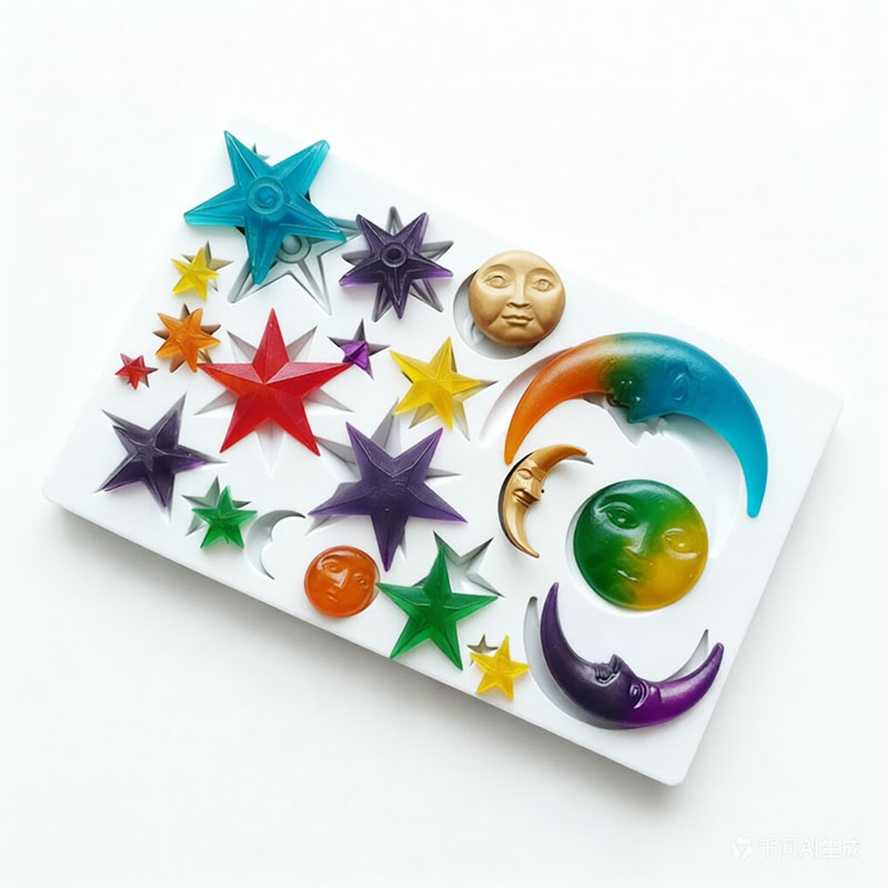 Resin Art Supplies - Sun Face Moon Stars Polymer Clay