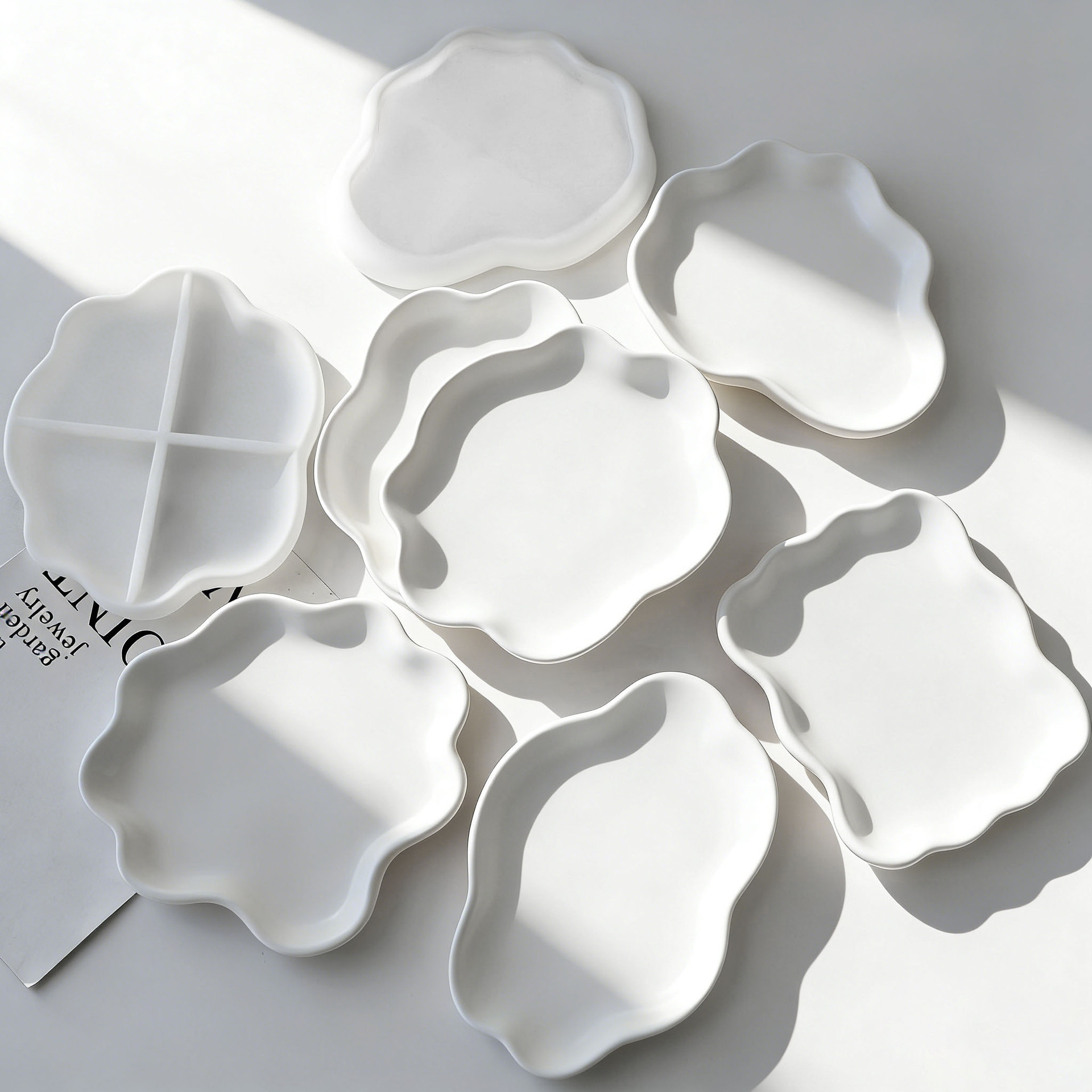 Resin Art Ocean - DIY Geometric Wave Plaster Coaster Silicone