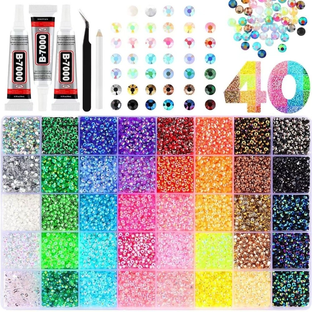 Resin Art Supplies - Multicolor Resin Rhinestone Kit DIY Decoration