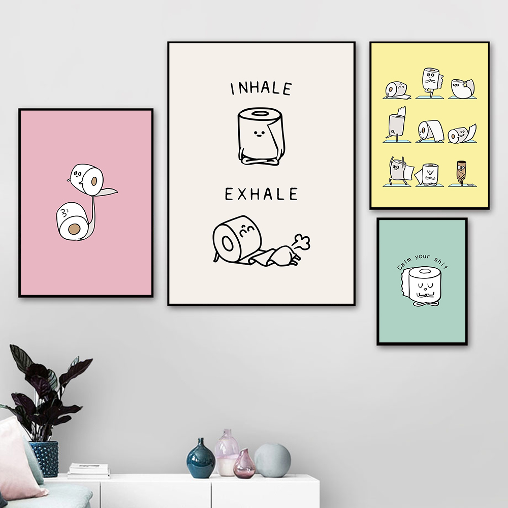 Resin Art Quote - Toilet Paper Yoga Funny Quote Minimalist