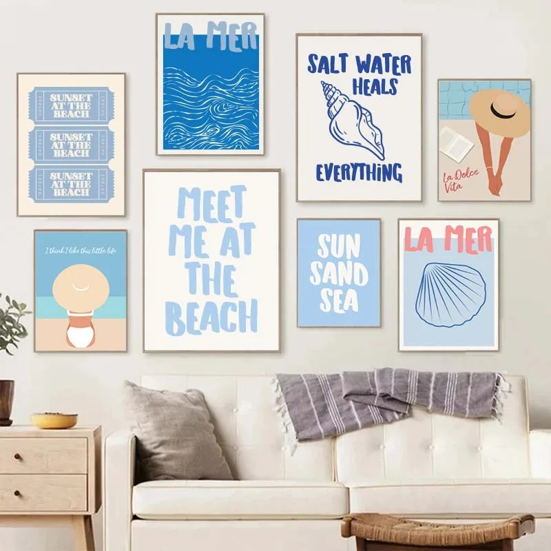 Resin Art Quote - Seashells Meet Me At The Beach