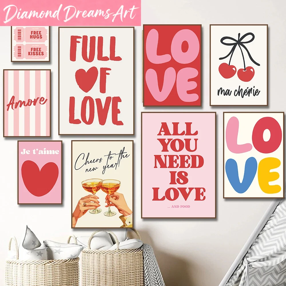 Resin Art Quote - Frameless，Maximalist More Amor Por Favor Colorful
