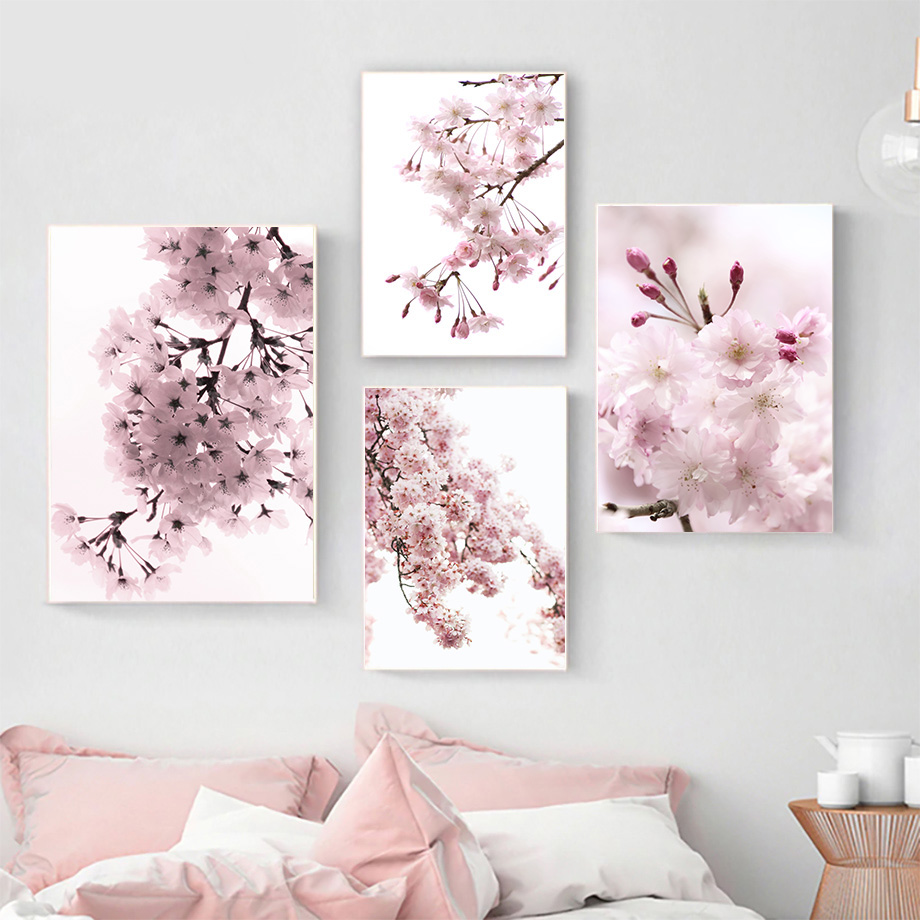 Resin Art Quote - frameless Diamond painting Cherry Blossoms Pink