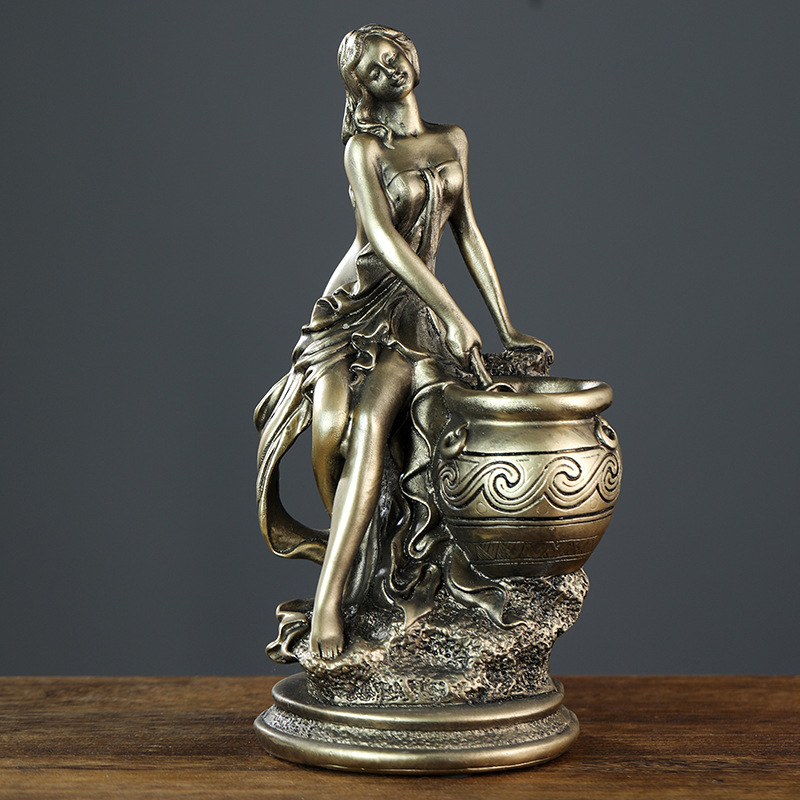 Resin Art For Anniversary Gift - Greek Goddess Statue Handcrafted Classical Sculpture