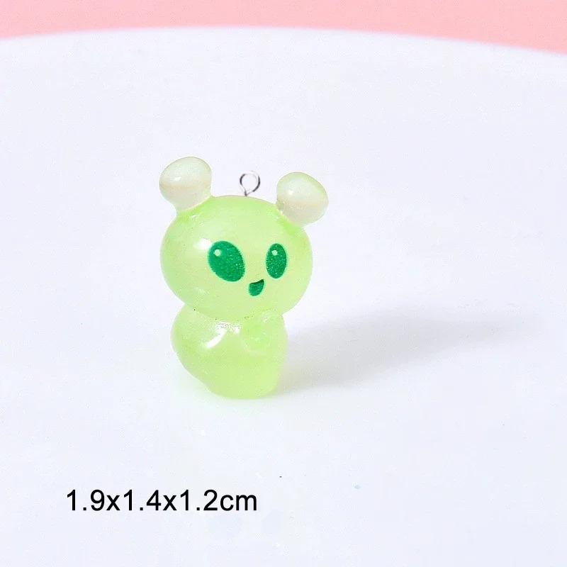 10Pcs Luminous Mini Green Alie - Resin Art Handmade review and price