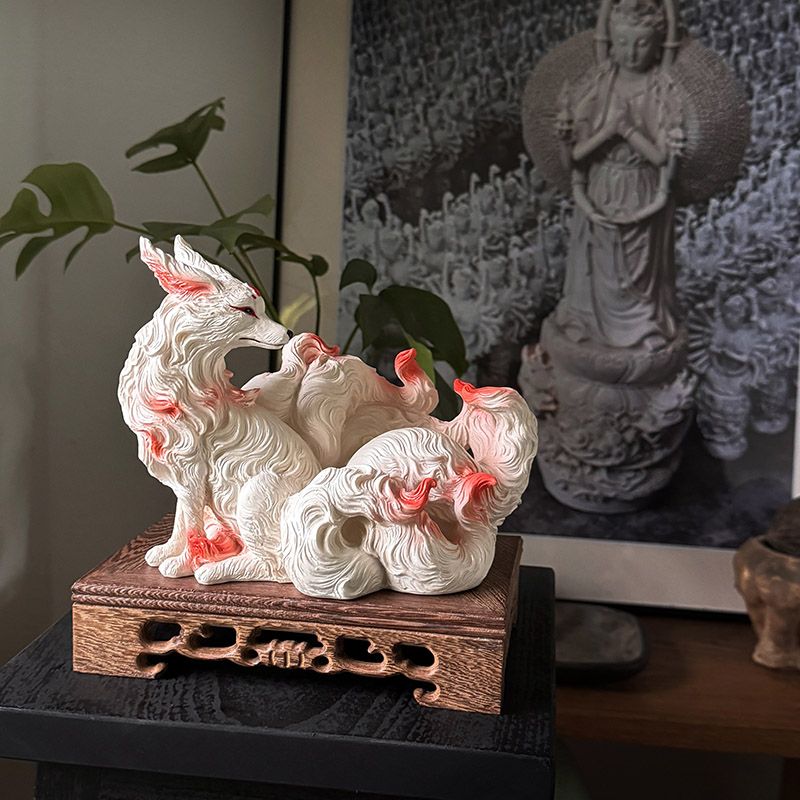 Nine-Tailed Fox Ornaments Fox  - Resin Art For Anniversary Gift review and price
