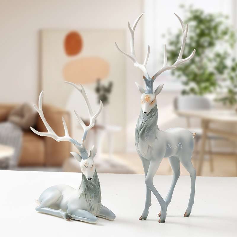 Light Luxury Elk Resin Crafts  - Resin Art For Anniversary Gift review and price