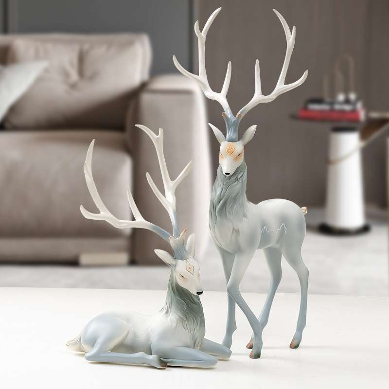 Light Luxury Elk Resin Crafts  - Resin Art For Anniversary Gift review and price