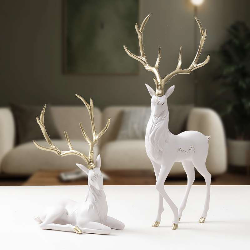 Light Luxury Elk Resin Crafts  - Resin Art For Anniversary Gift review and price