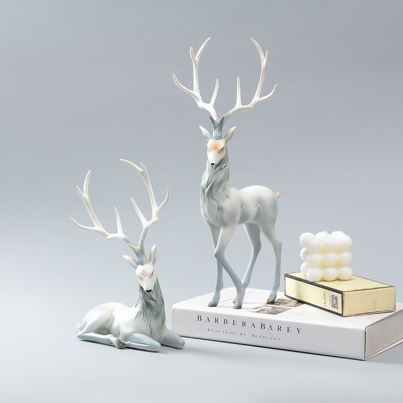Light Luxury Elk Resin Crafts  - Resin Art For Anniversary Gift review and price