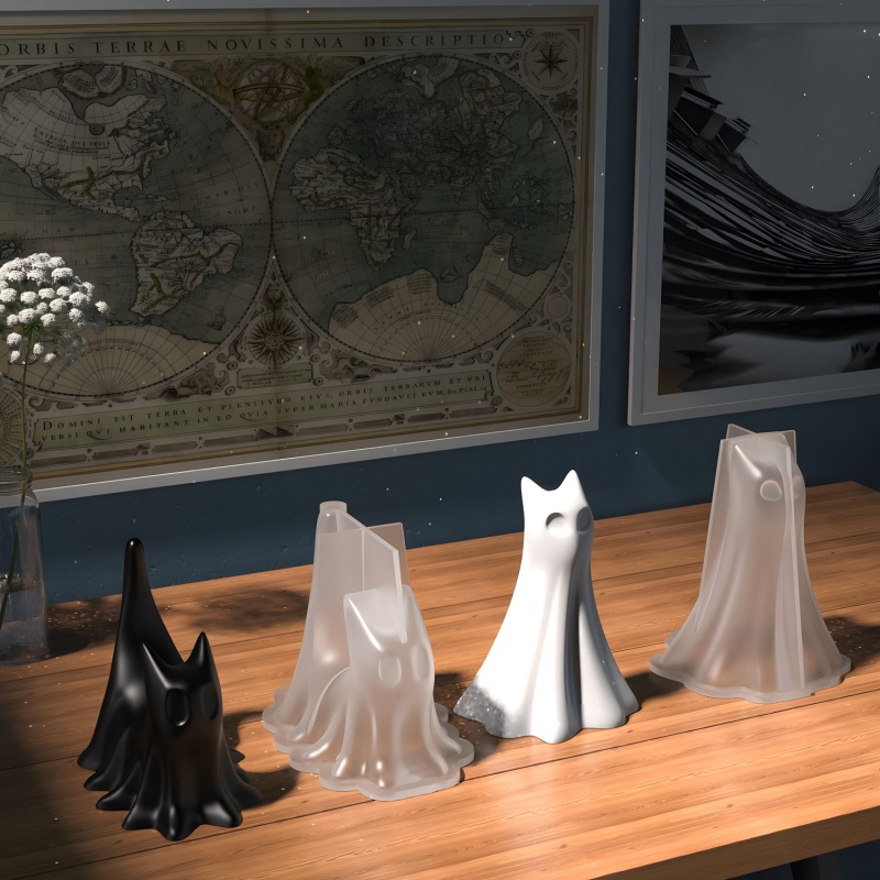 Ghost Cat Halloween Desktop Or - Resin Art Supplies review and price