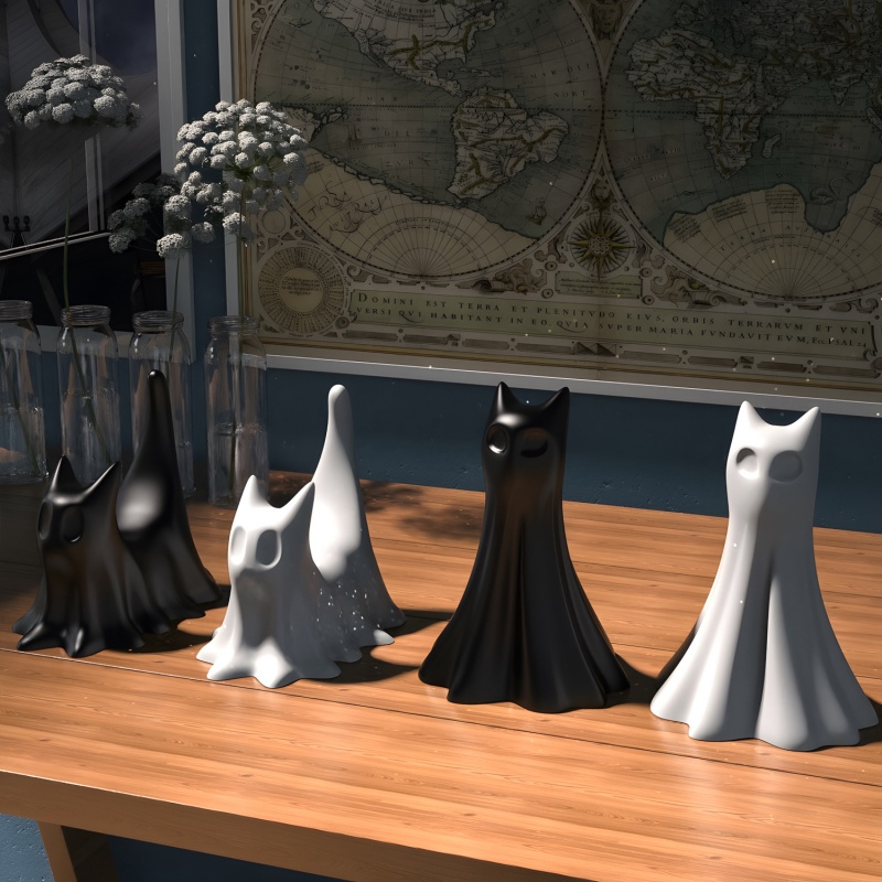 Ghost Cat Halloween Desktop Or - Resin Art Supplies review and price