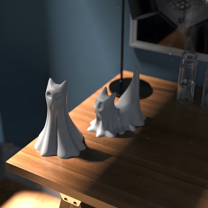 Ghost Cat Halloween Desktop Or - Resin Art Supplies review and price