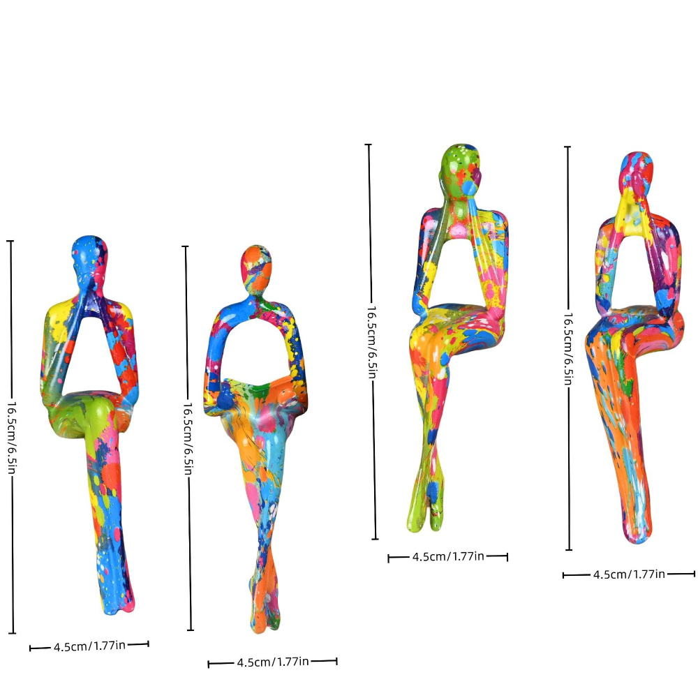 4-Piece Character Abstract Thi - Resin Art For Anniversary Gift review and price
