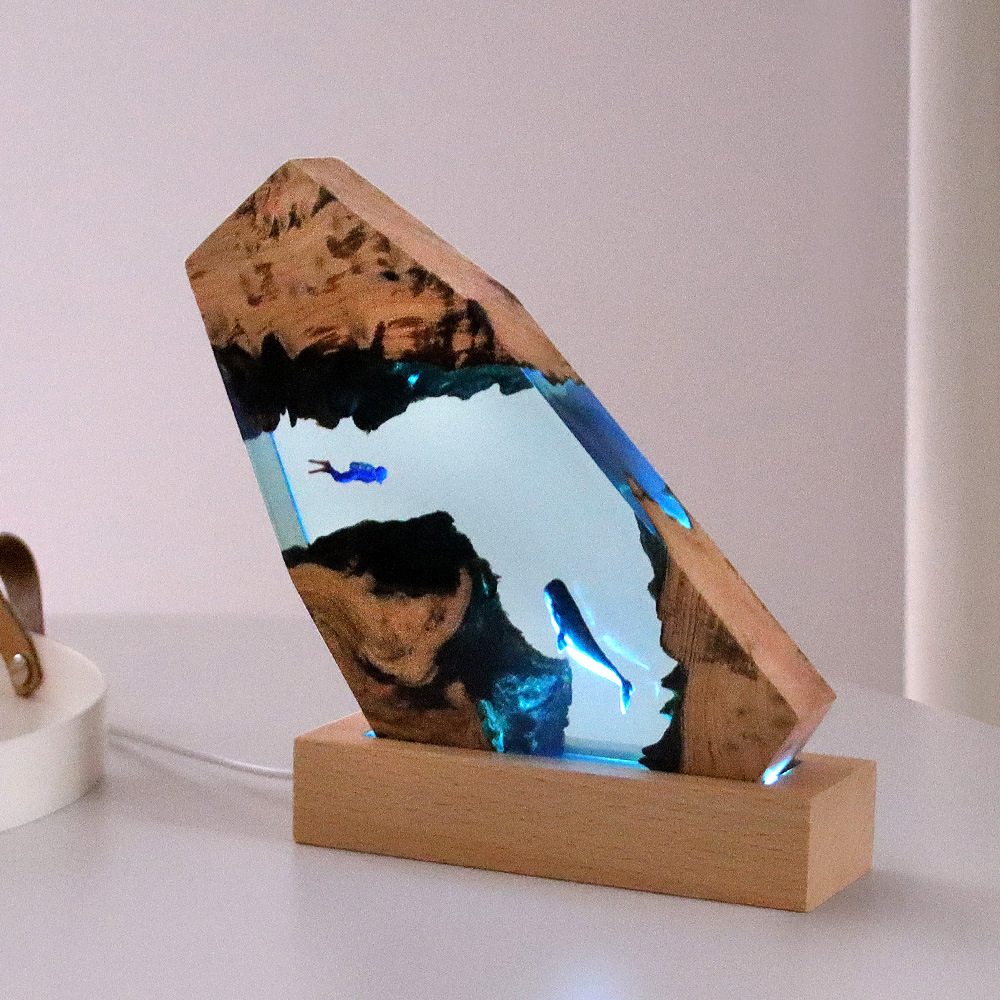 New Underwater Cave Whale Dive - Resin Art For Anniversary Gift review and price