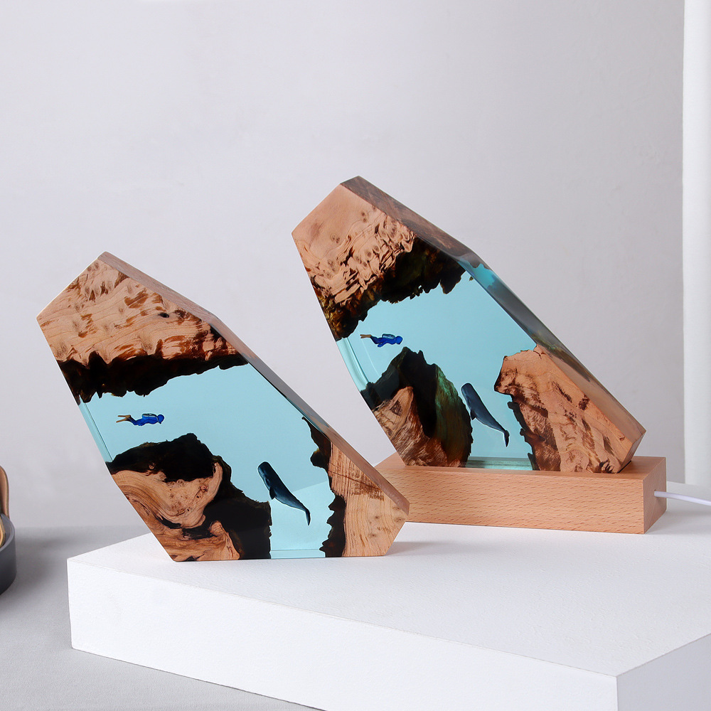 New Underwater Cave Whale Dive - Resin Art For Anniversary Gift review and price