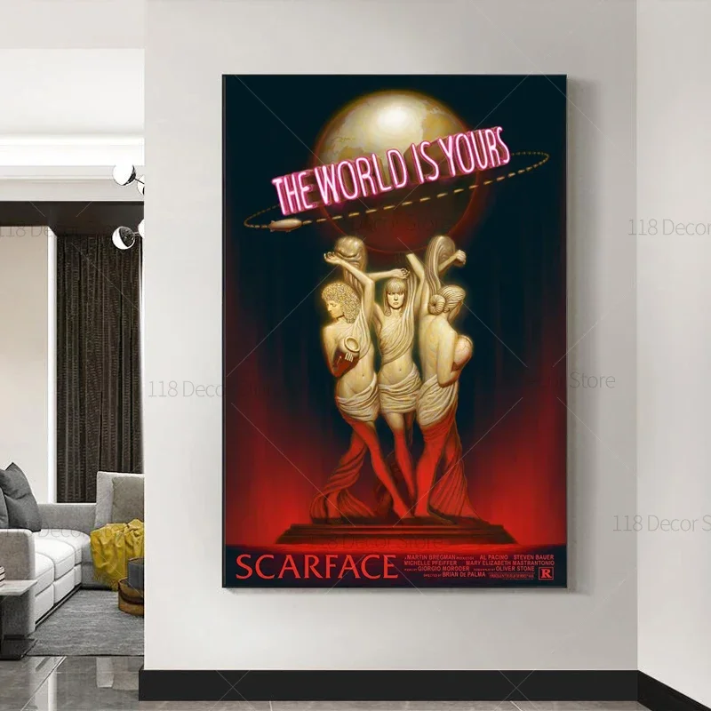The World Is Yours Scarface Re - Resin Art On Canvas review and price