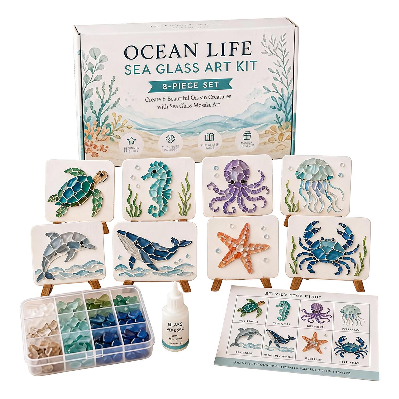 Unfinished DIY Sea Glass Mosai - Resin Art Ocean review and price