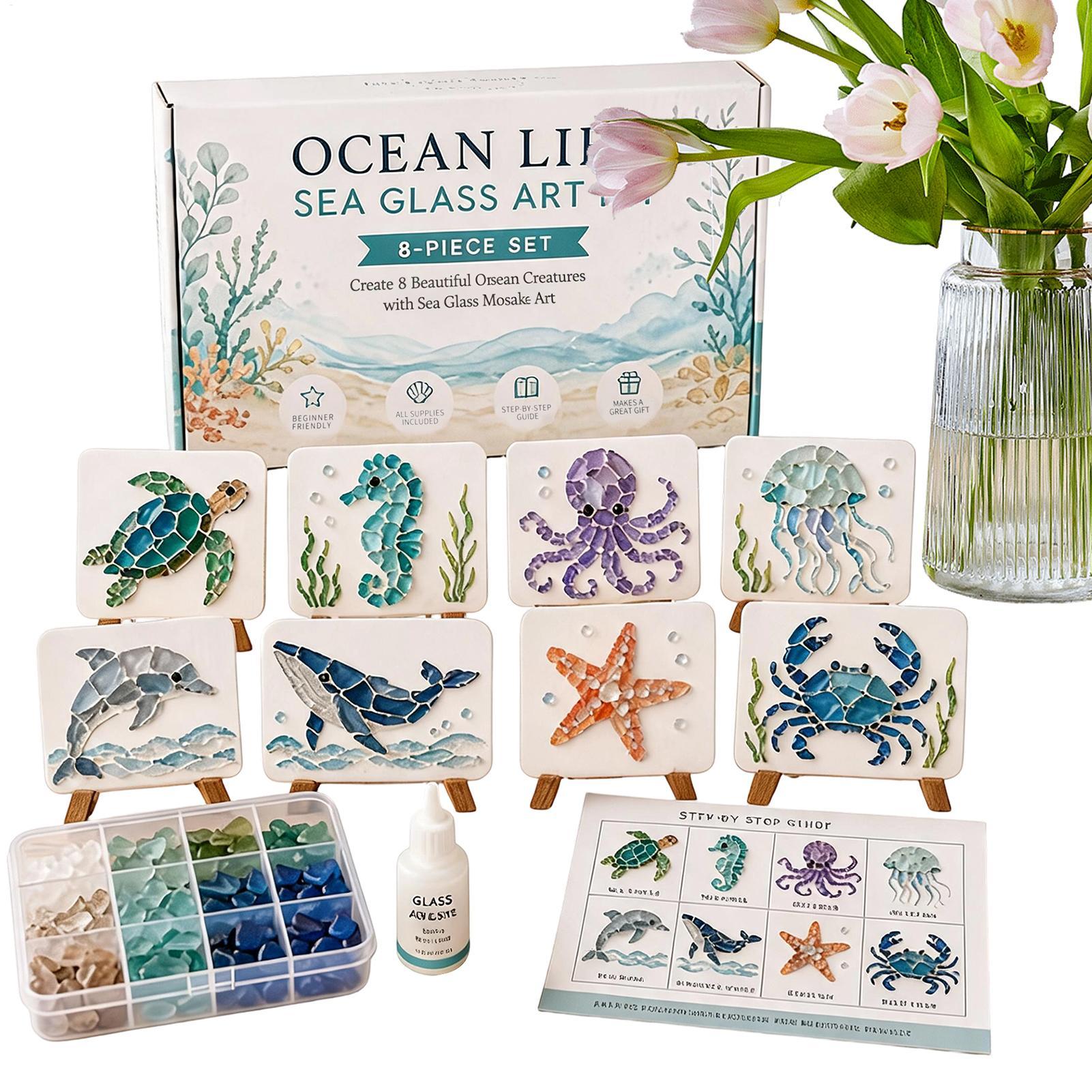Unfinished DIY Sea Glass Mosai - Resin Art Ocean review and price