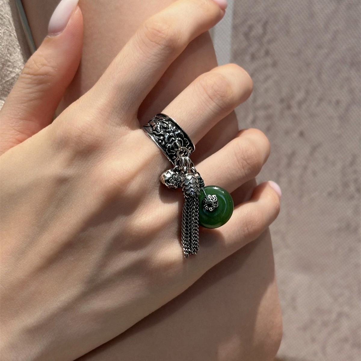 WJFH-ARTS New Chinese Style Vi - Resin Art Ring Design review and price