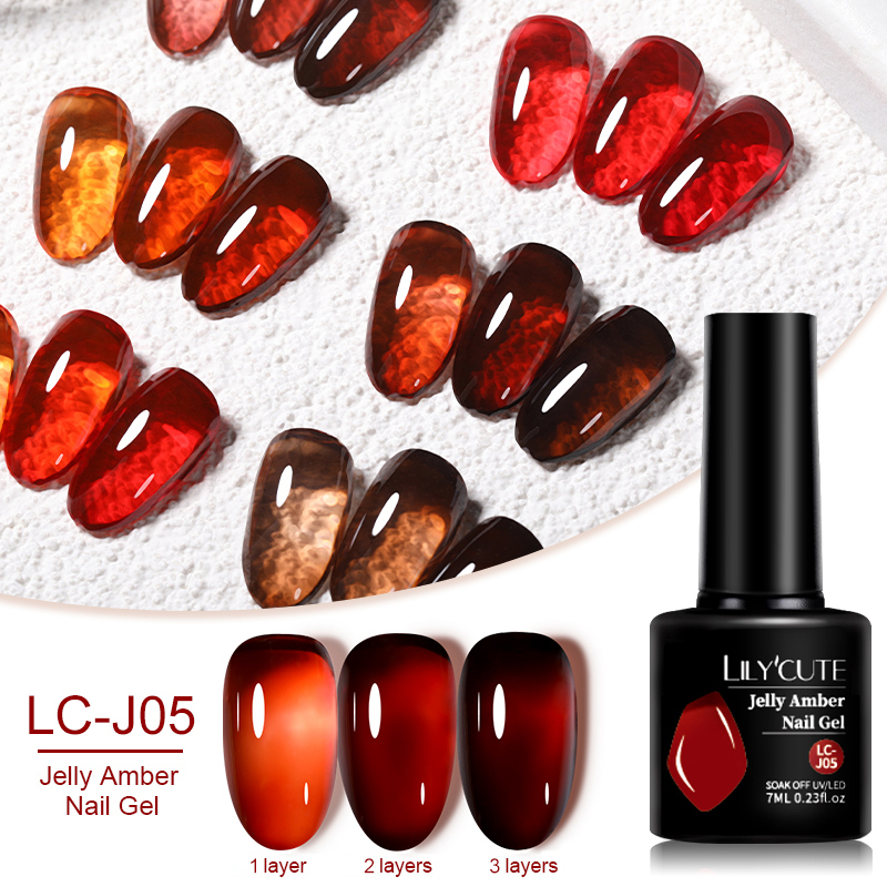 LILYCUTE 7ML Jelly Amber Gel N - Resin Dye Opaque review and price