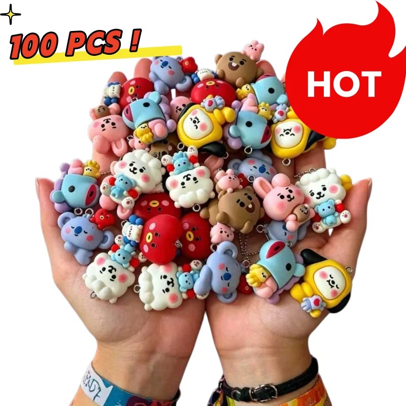 7pcs BT21 Resin Cartoon Charm  - Resin Art Handmade review and price