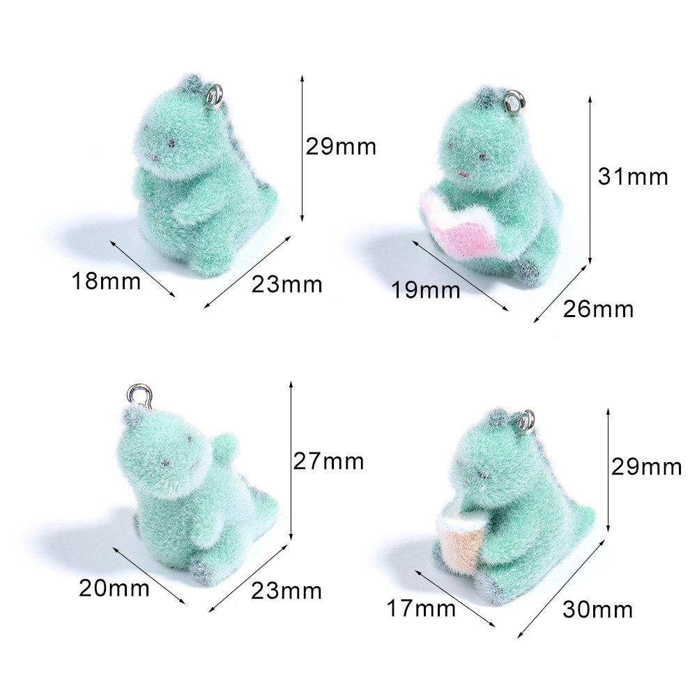 4Pcs 3D Mini Dinosaur Pendant  - Resin Art Handmade review and price