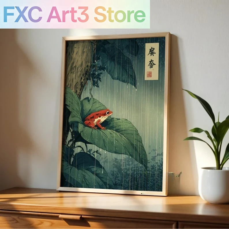 Frameless ,1pc Japanese Frog C - Resin Art On Canvas review and price