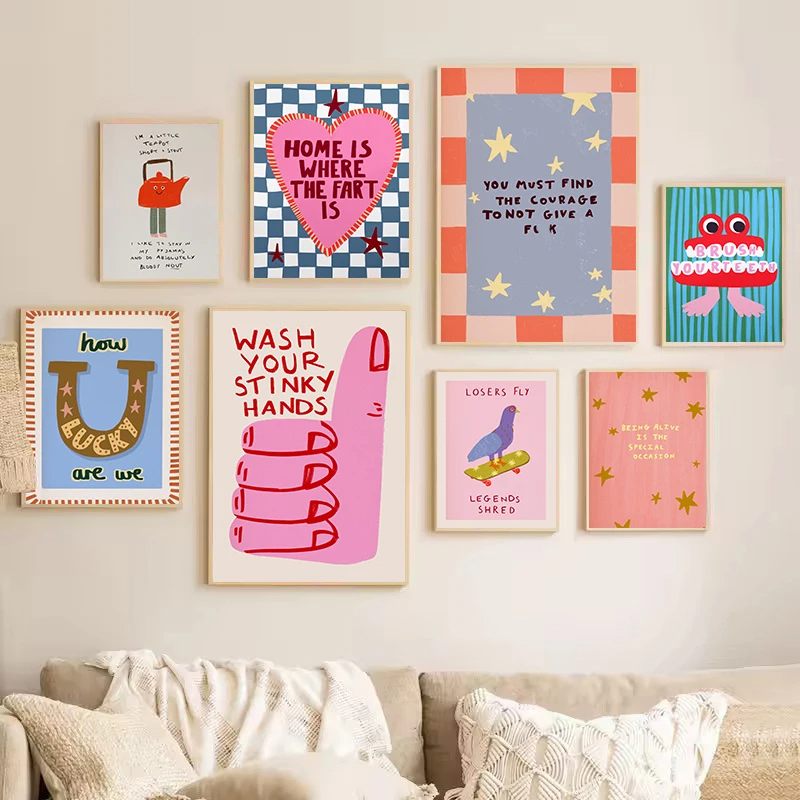 Colorful Humorous House Slogan - Resin Art Quote review and price