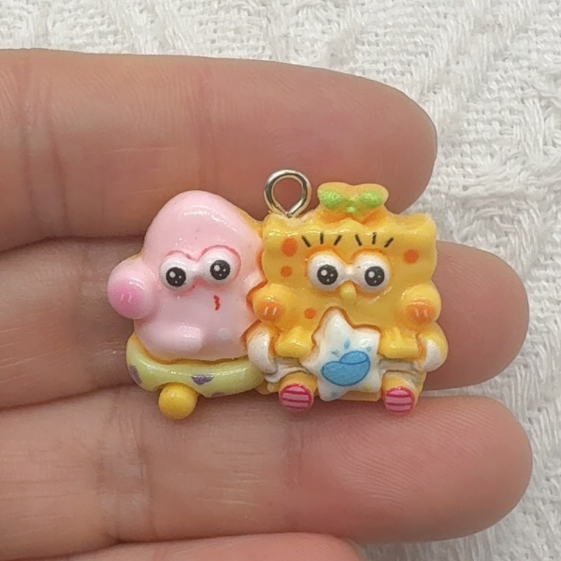 10pcs cartoon resin pendant, D - Resin Art Handmade review and price