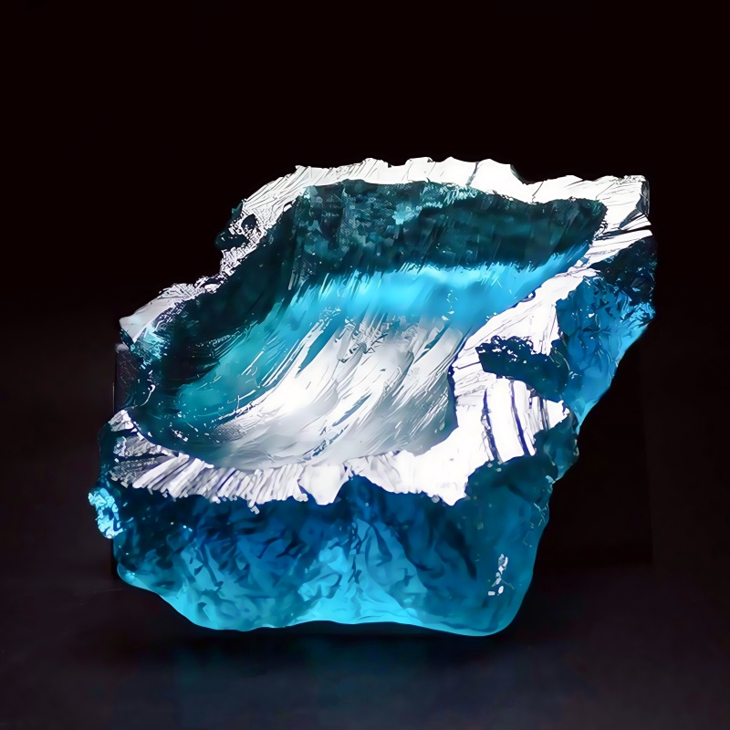 Ocean Wave Design Plate Epoxy  - Resin Art Ring Design review and price