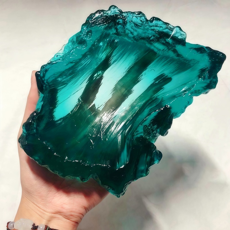 Ocean Wave Design Plate Epoxy  - Resin Art Ring Design review and price
