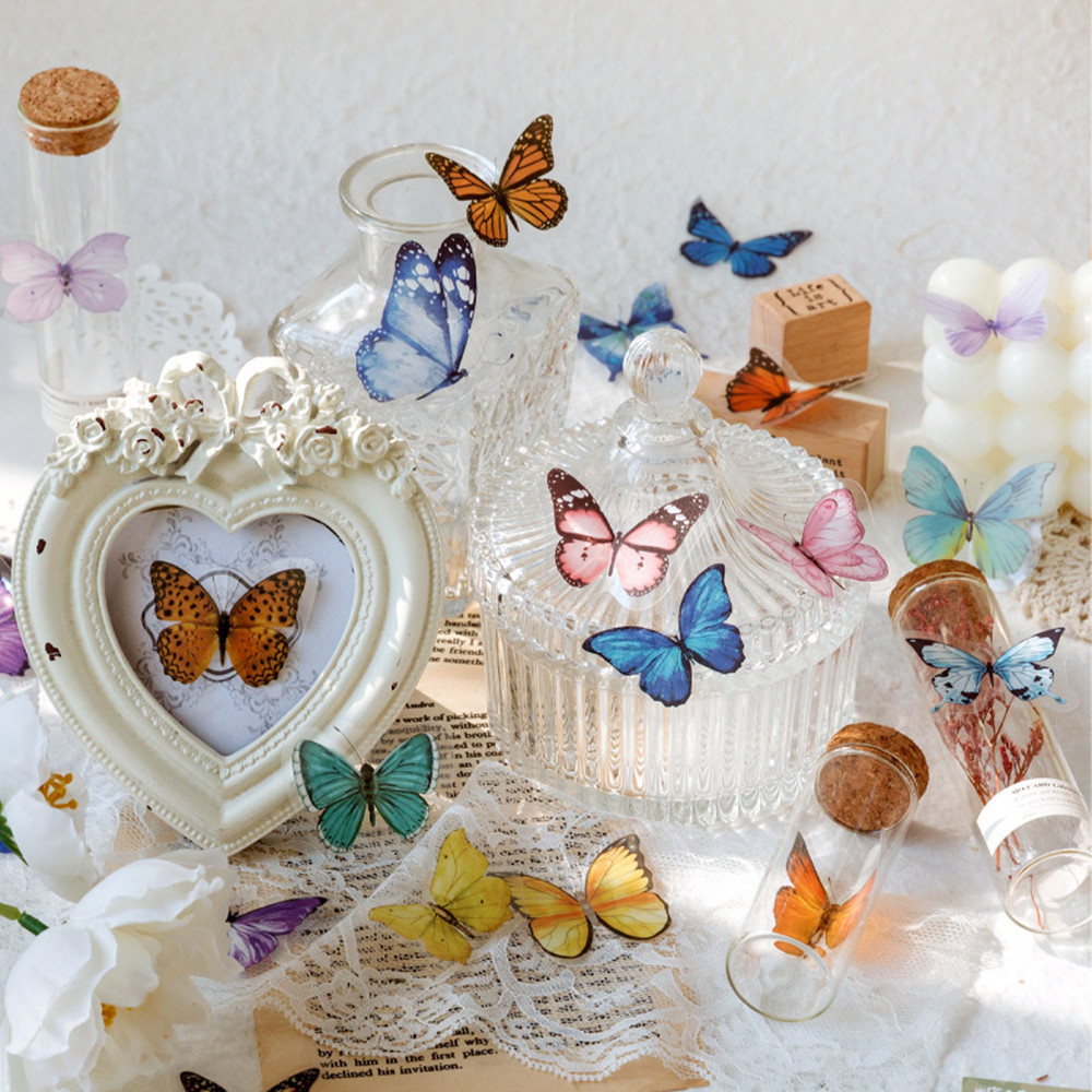 40Pcs/Bag Butterfly Stickers P - Resin Art Supplies review and price